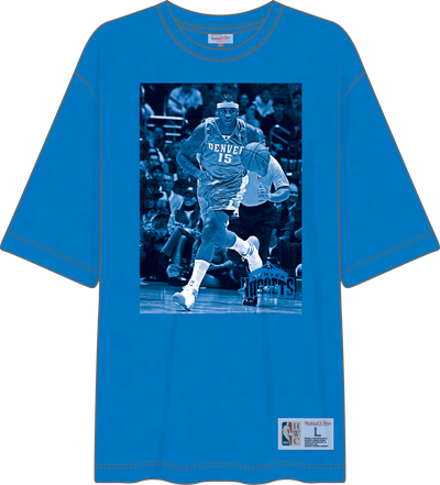 Mitchell & Ness Carmelo Anthony Denver Nuggets Light Blue Downtown Collection N&N Premium T-Shirt Vintage