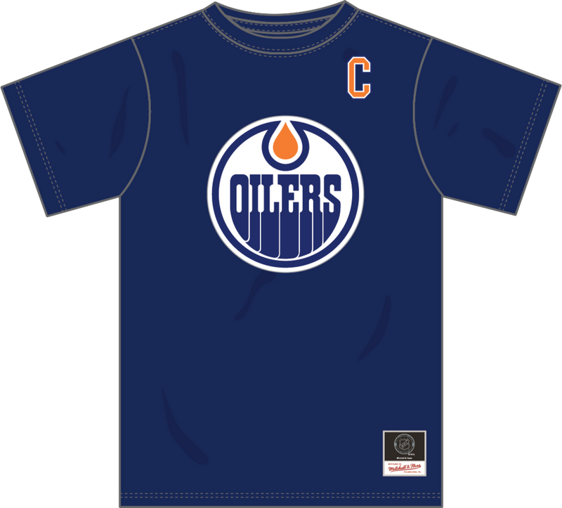 Mitchell & Ness Connor McDavid Edmonton Oilers Navy N&N Classic T-Shirt