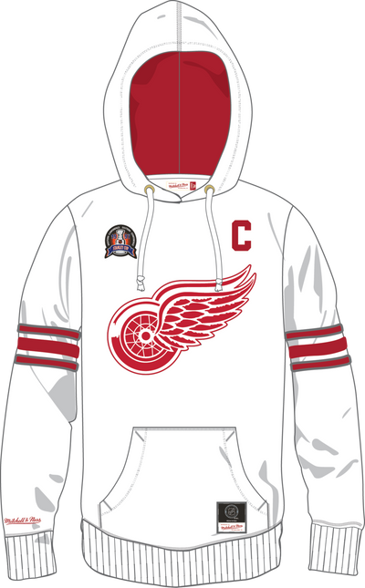 Mitchell & Ness Steve Yzerman Detroit Red Wings 1996 White Name & Number Fleece Hoodie