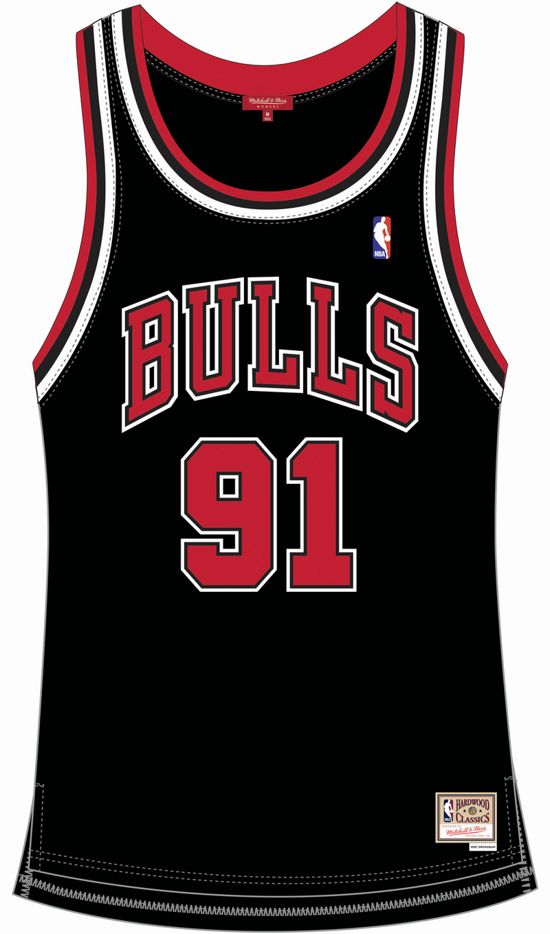 Mitchell & Ness Women's Dennis Rodman Chicago Bulls 1997 Black Swingman Jersey