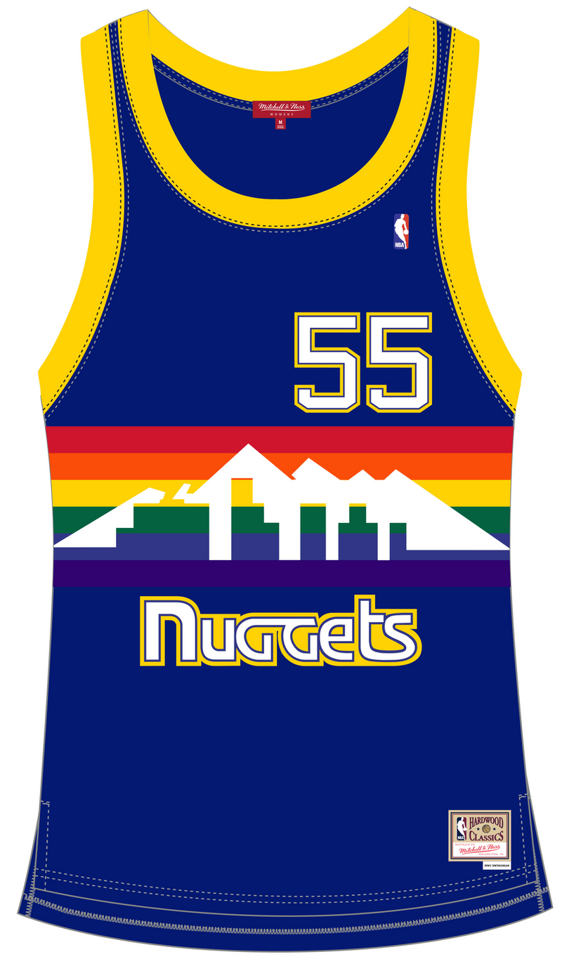 Mitchell & Ness Women's Dikembe Mutombo Denver Nuggets 1991 Royal Swingman Jersey