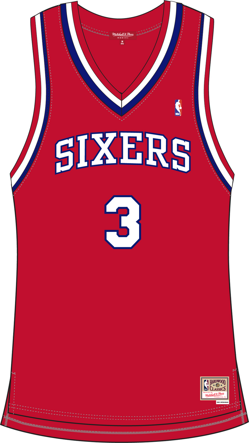 Mitchell & Ness Women's Allen Iverson Philadelphia 76ers 2002 Red Swingman Jersey