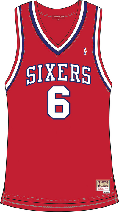 Mitchell & Ness Women's Julius Erving Philadelphia 76ers 1982 Scarlet Swingman Jersey