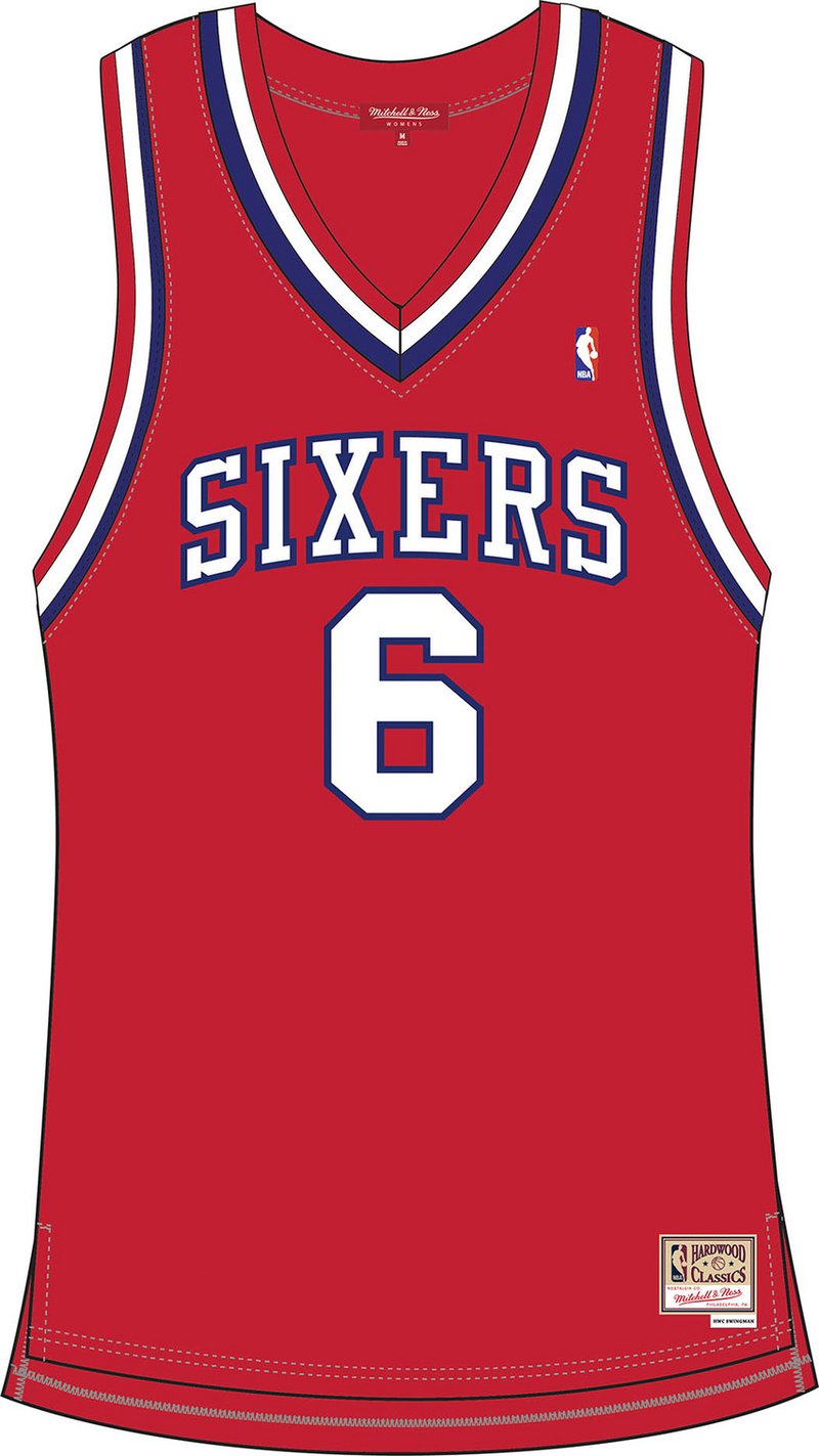 Mitchell & Ness Women's Julius Erving Philadelphia 76ers 1982 Scarlet Swingman Jersey