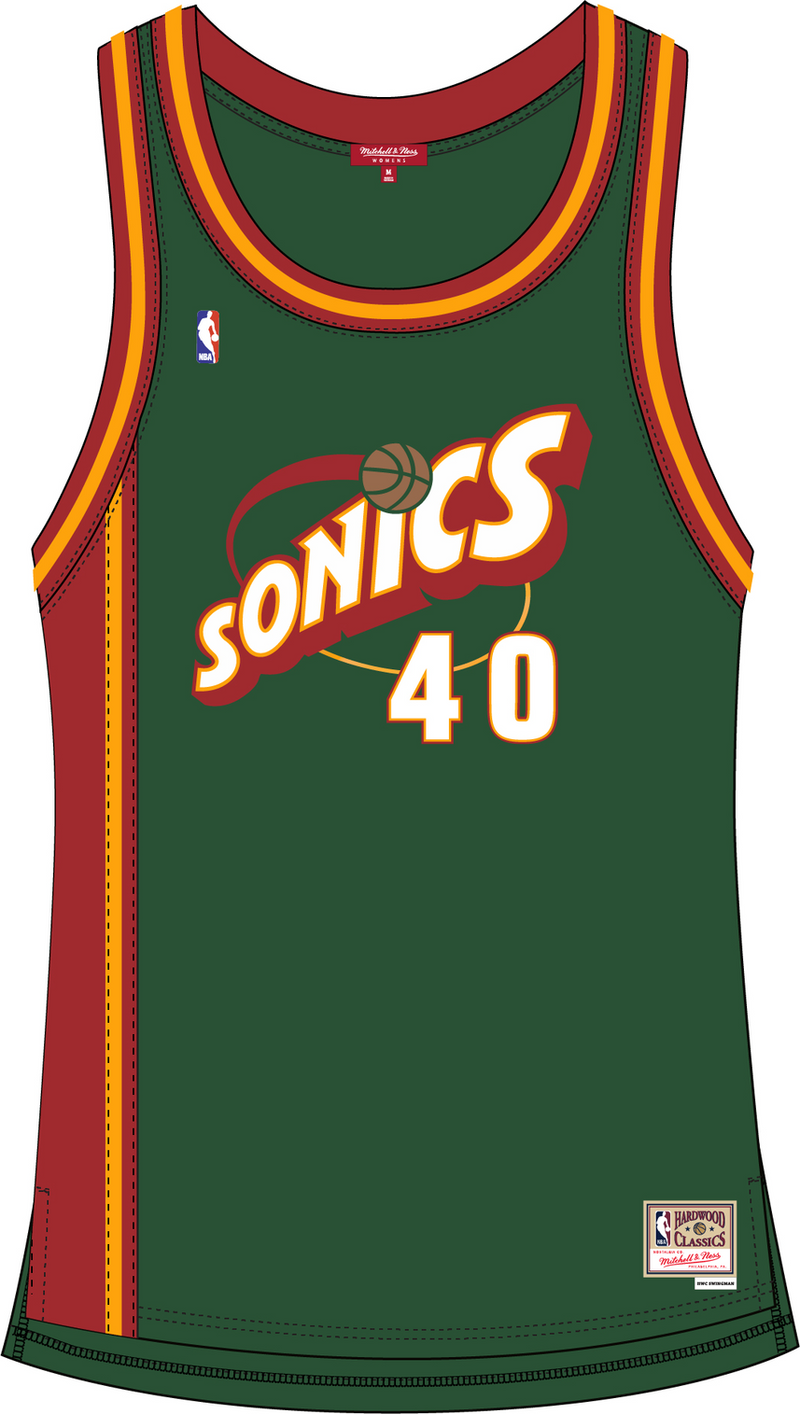 Mitchell & Ness Women's Shawn Kemp Seattle Supersonics 1995 Green Swingman Jersey