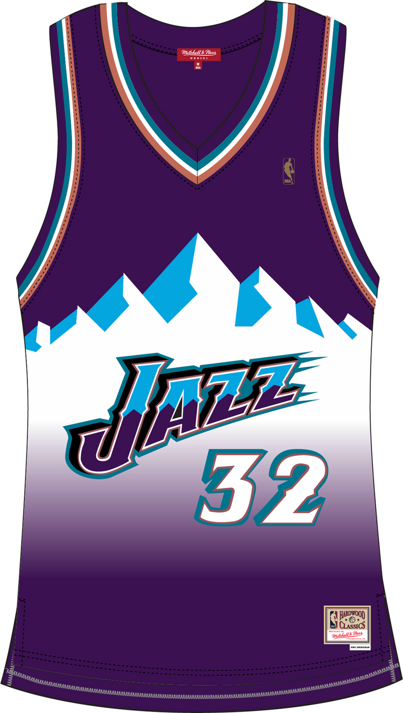 Mitchell & Ness Women's Karl Malone Utah Jazz 1996 Purple Swingman Jersey