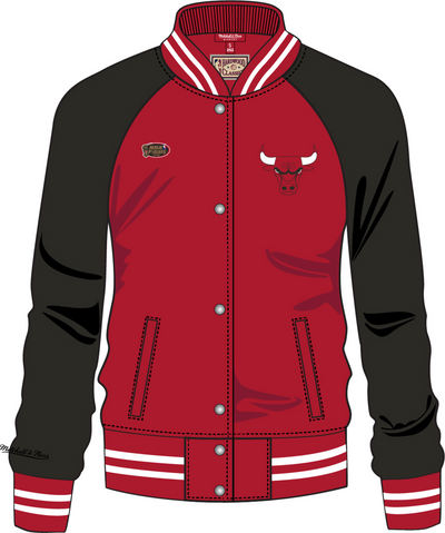 Mitchell & Ness Women's Chicago Bulls Red Satin Jacket 2.0