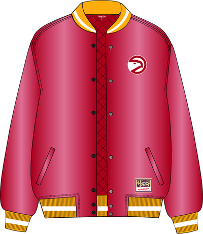 Mitchell & Ness Women's Atlanta Hawks Red Puffer Jacket