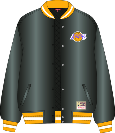 Mitchell & Ness Women's Los Angeles Lakers Black Puffer Jacket