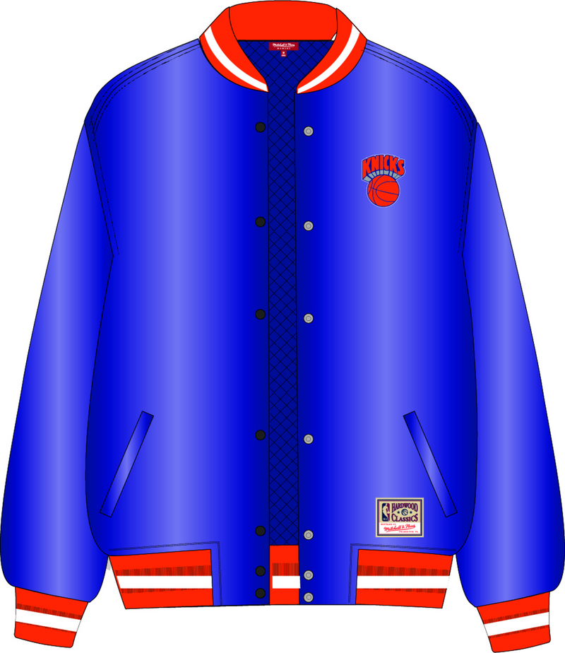 Mitchell & Ness Women's New York Knicks Blue Puffer Jacket