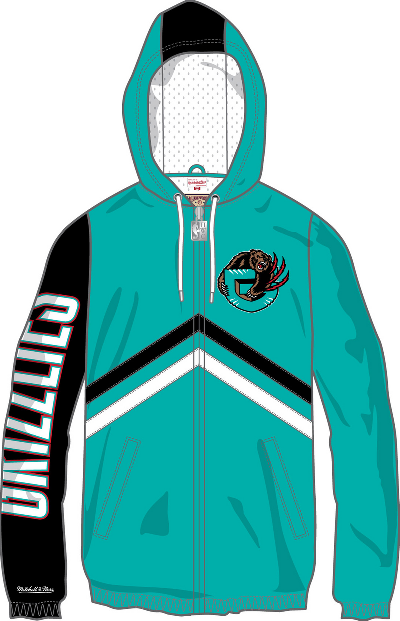 Mitchell & Ness Vancouver Grizzlies Teal Undeniable Full Zip Windbreaker