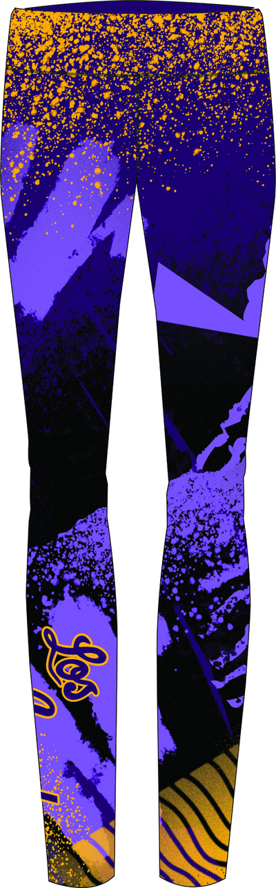 Mitchell & Ness Women's Los Angeles Lakers Purple/Yellow Leggings