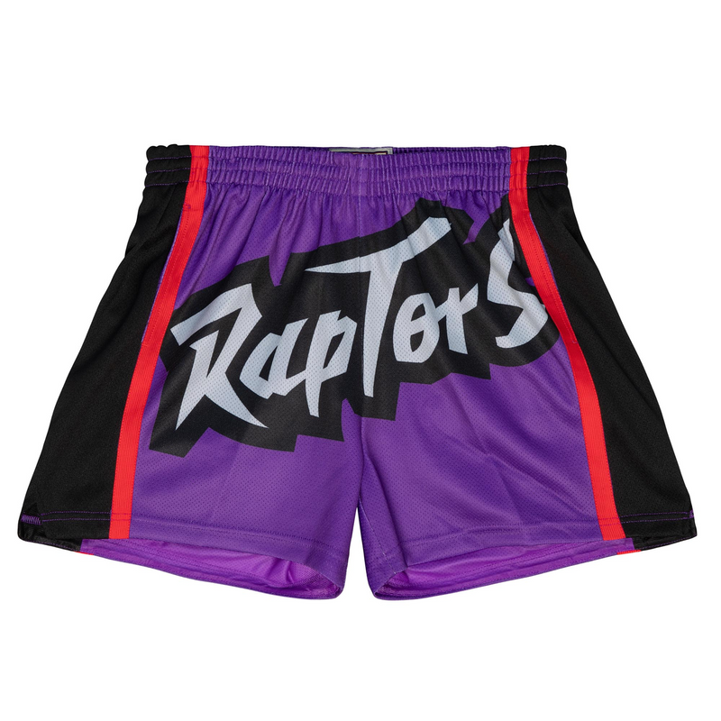 Mitchell & Ness Women's Toronto Raptors Purple Big Face 3.0 Shorts