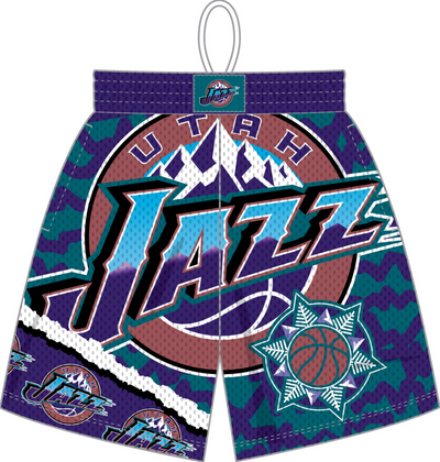 Mitchell & Ness Utah Jazz Teal/Purple Jumbotron 2.0 Sublimated Shorts