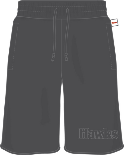 Mitchell & Ness Atlanta Hawks Black Lightweight Fleece Shorts