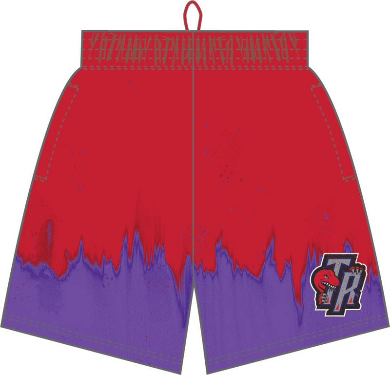 Mitchell & Ness Toronto Raptors Red/Grey Tie Dye Shorts
