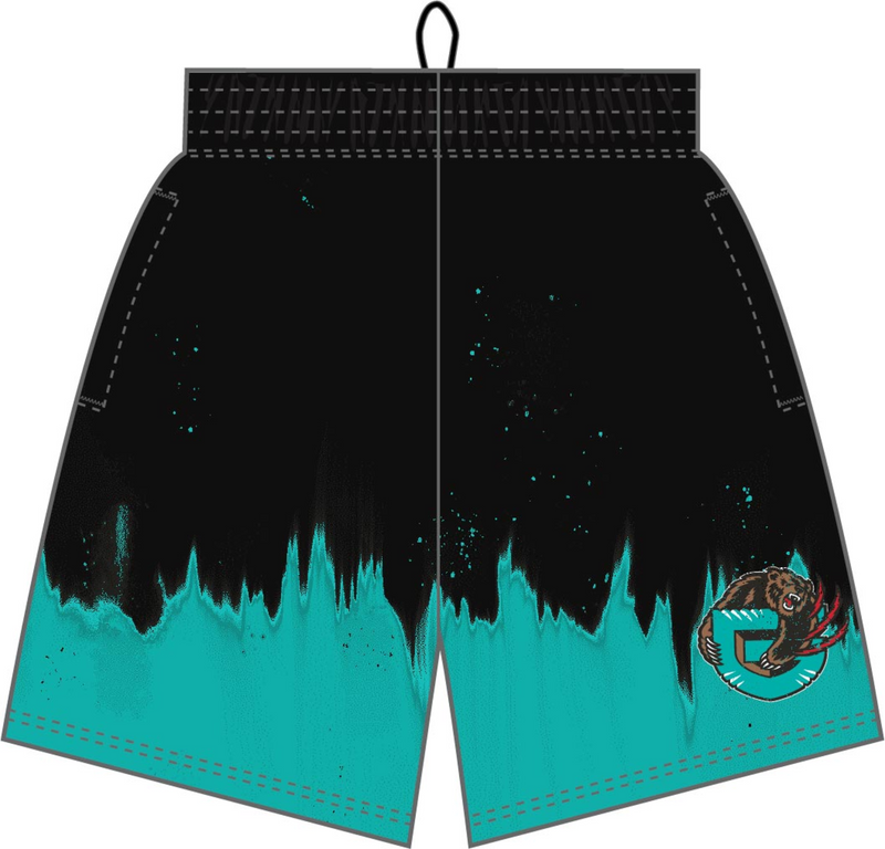Mitchell & Ness Vancouver Grizzlies Black/Teal Tie Dye Shorts
