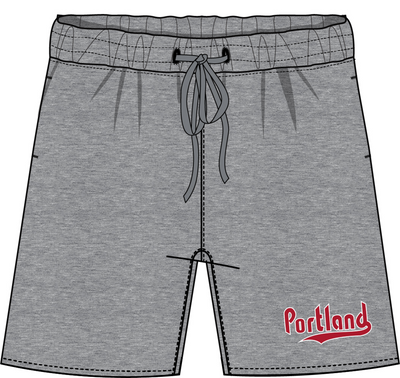 Mitchell & Ness Women's Portland Trail Blazers Grey Heather Logo Shorts
