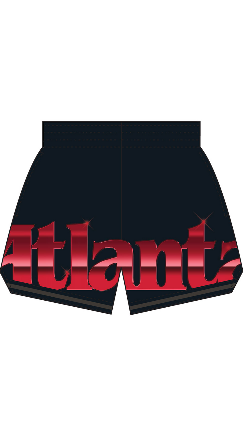 Mitchell & Ness Women's Atlanta Hawks Black Big Face 4.0 Shorts