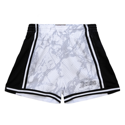 Mitchell & Ness Women's Los Angeles Lakers Pattern/White W Marble Shorts