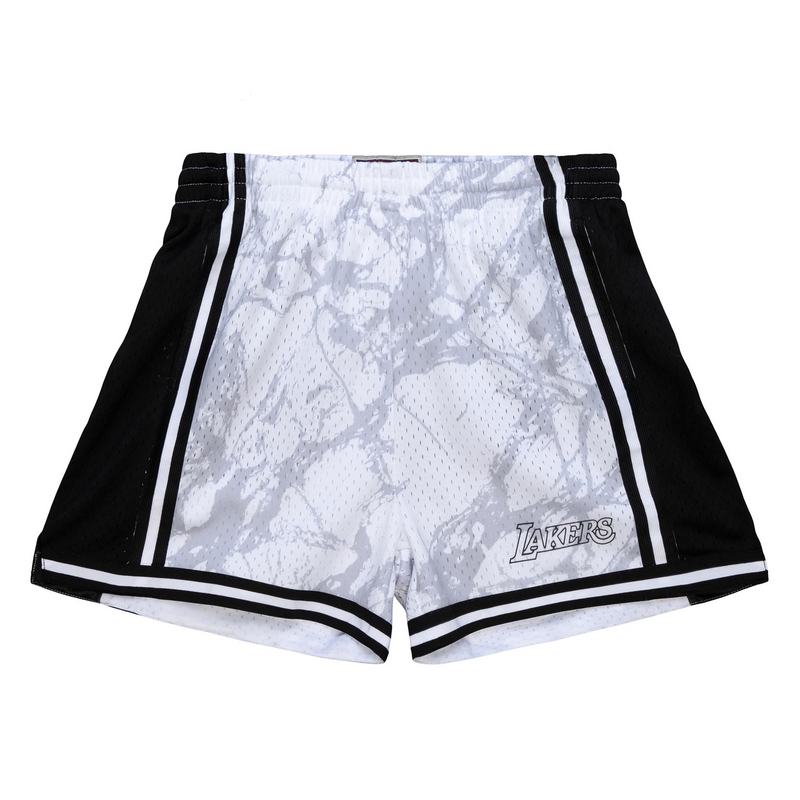 Mitchell & Ness Women's Los Angeles Lakers Pattern/White W Marble Shorts