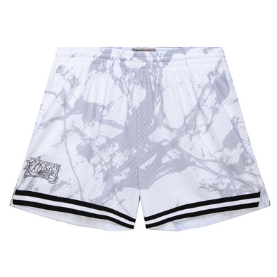 Mitchell & Ness Women's Philadelphia 76ers Pattern/White W Marble Shorts