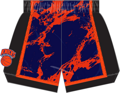 Mitchell & Ness Women's New York Knicks Blue W Team Marble Shorts