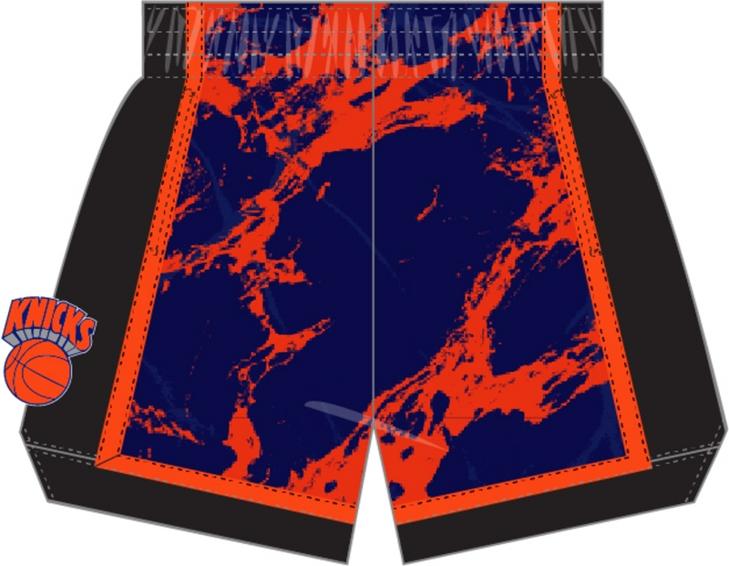 Mitchell & Ness Women's New York Knicks Blue W Team Marble Shorts