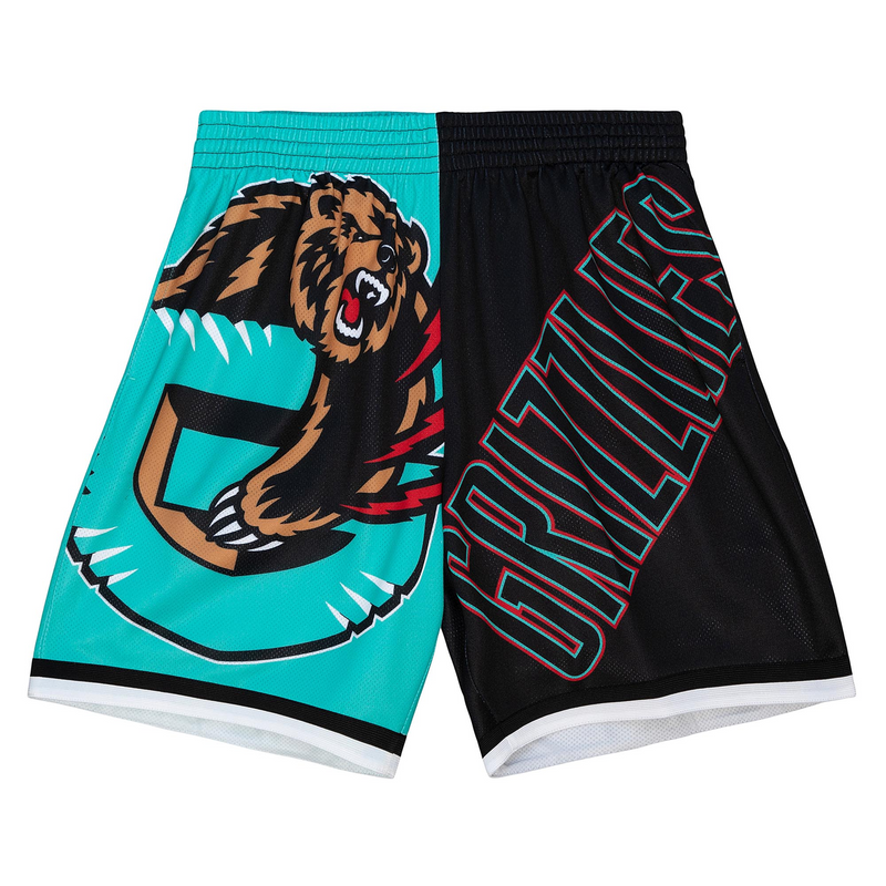 Mitchell & Ness Vancouver Grizzlies Teal Big Face Fashion Shorts 5.0