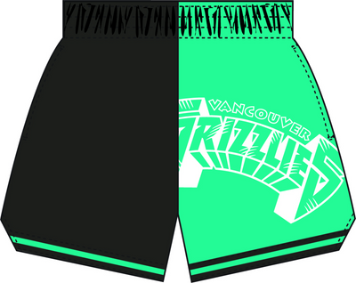 Mitchell & Ness Women's Vancouver Grizzlies Black Big Face Shorts 5.0