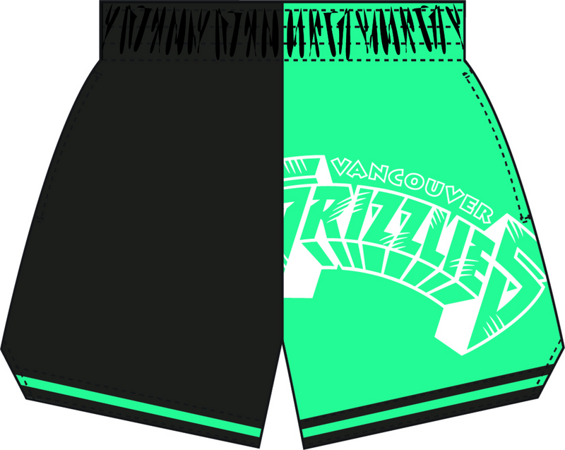 Mitchell & Ness Women's Vancouver Grizzlies Black Big Face Shorts 5.0