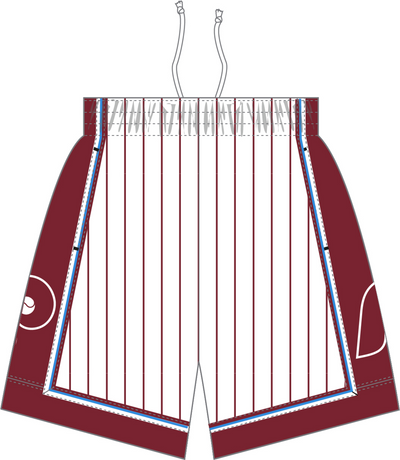 Mitchell & Ness Philadelphia Phillies White/Red Team Id Mesh Shorts