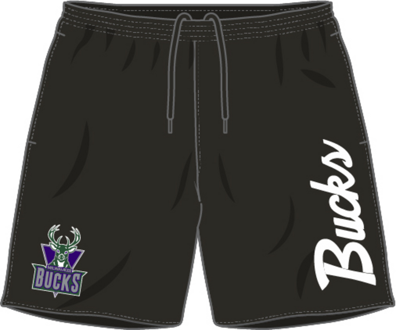 Mitchell & Ness Milwaukee Bucks Black Team Essentials Nylon Shorts