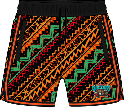 Mitchell & Ness Vancouver Grizzlies Multi/Black Game Day Pattern Shorts