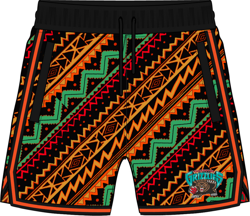 Mitchell & Ness Vancouver Grizzlies Multi/Black Game Day Pattern Shorts