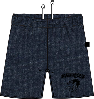 Mitchell & Ness Navy Heather Fleece Shorts Mavericks