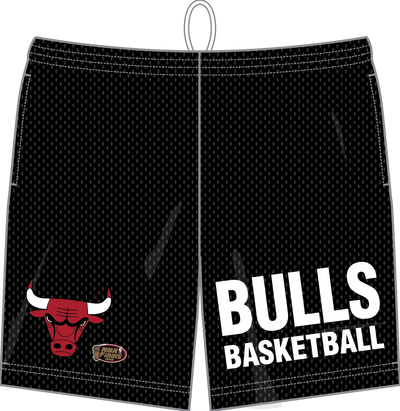 Mitchell & Ness Chicago Bulls Black Vintage Logo Gameday Mesh 7in Shorts