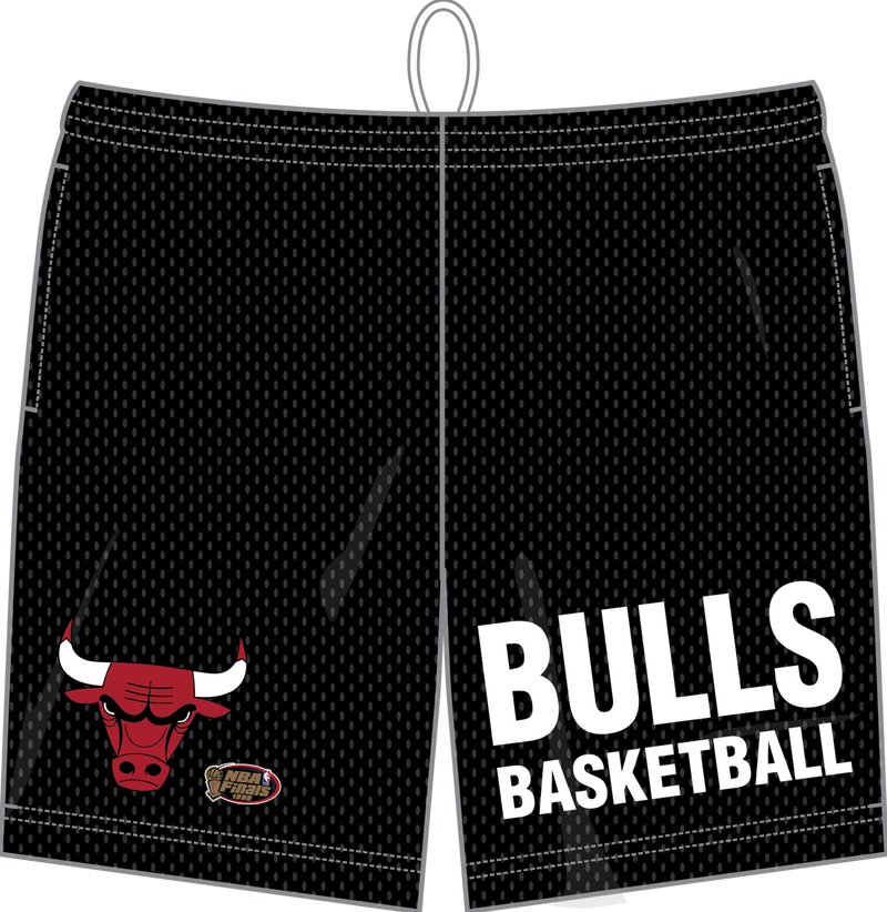 Mitchell & Ness Chicago Bulls Black Vintage Logo Gameday Mesh 7in Shorts