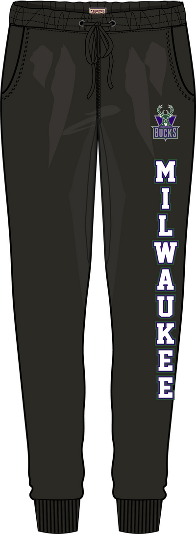 Mitchell & Ness Women's Milwaukee Bucks Black W City Joggers
