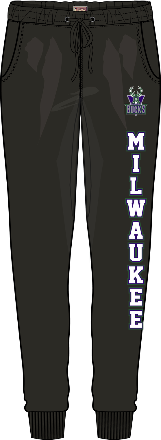 Mitchell & Ness Women's Milwaukee Bucks Black W City Joggers