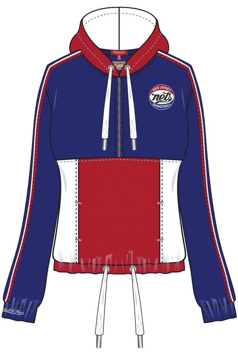 Mitchell & Ness Women's New Jersey Nets Royal Windbreaker