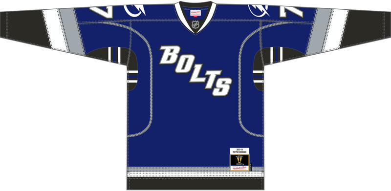 Mitchell & Ness Victor Hedman Tampa Bay Lightning 2013 Blue Dark Jersey