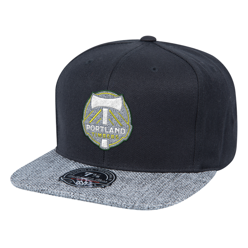 Mitchell & Ness Portland Timbers Black Woven Tc Fitted Hat