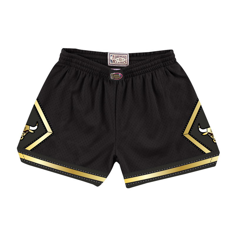 Mitchell & Ness Women's Chicago Bulls Black Gold Jump Shot Shorts