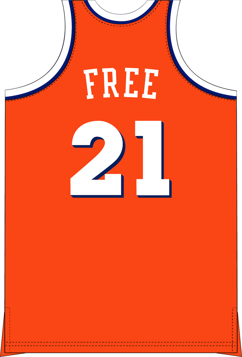 Mitchell & Ness World B. Free Cleveland Cavaliers 1984 Orange Dark Jersey