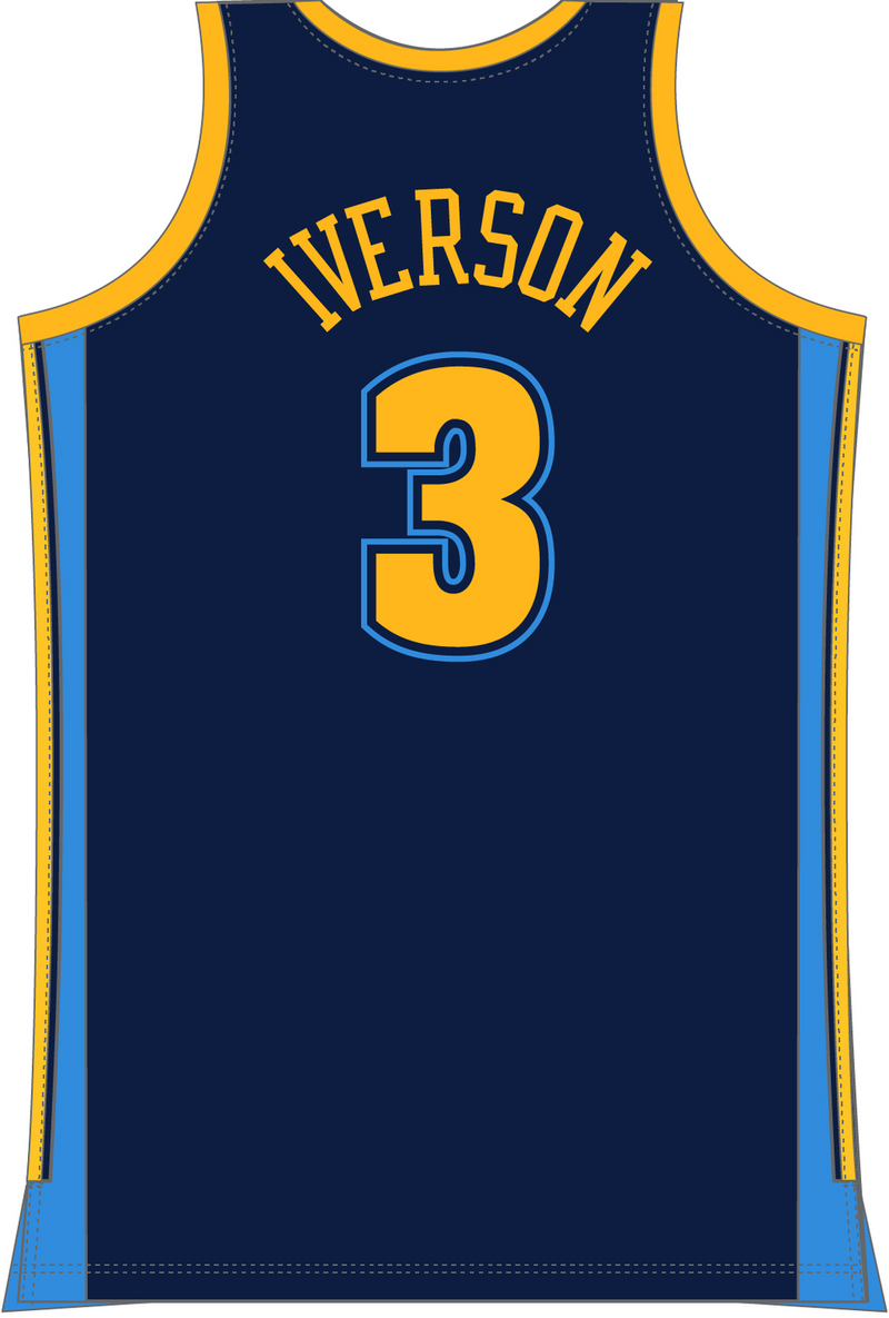 Mitchell & Ness Allen Iverson Denver Nuggets 2006 Astros Blue Alternate Jersey
