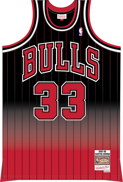 Mitchell & Ness Scottie Pippen Chicago Bulls 1995 Red/Black Fadeaway Swingman Jersey