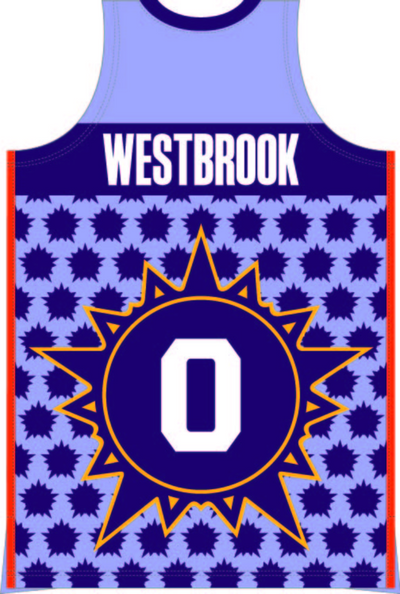 Mitchell & Ness Russell Westbrook Rookie Team 2009 Purple Rising Stars Jersey