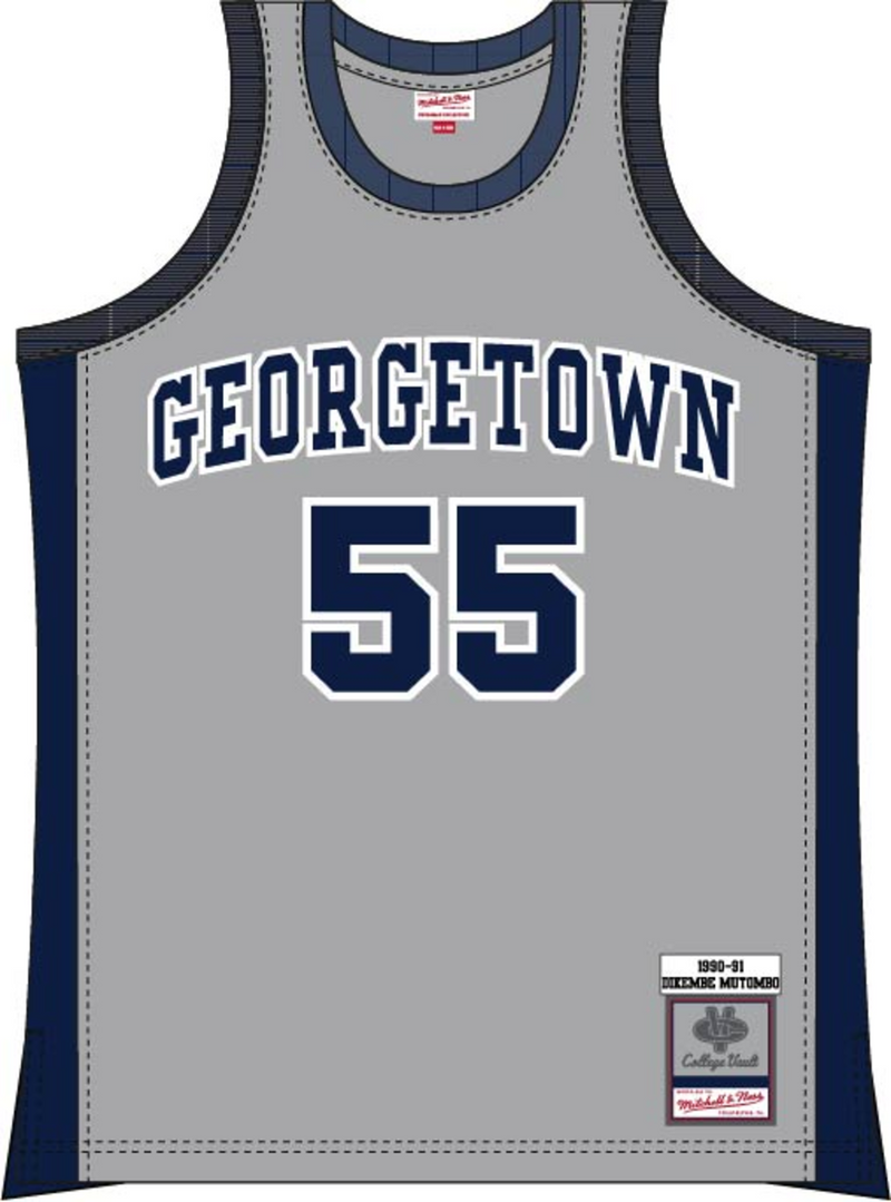Mitchell & Ness Dikembe Mutombo Georgetown University 1990 Chrome Light Jersey Hoyas