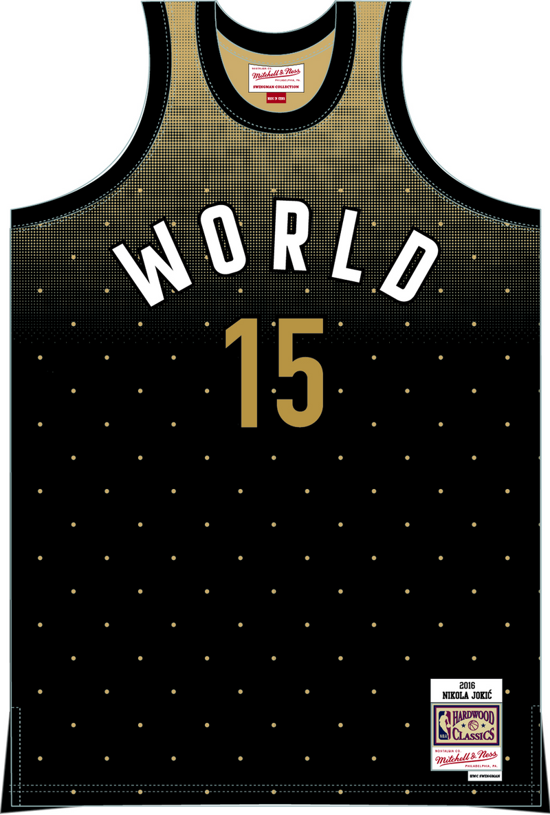 Mitchell & Ness Nikola Jokic NBA All-Star 2016 Black/Gold World Jersey